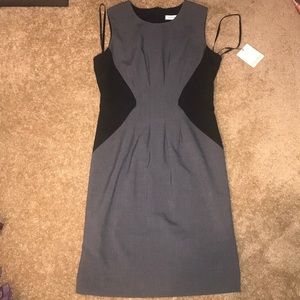 Calvin Klein Black and Grey Dress